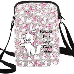 Cartoon Cat Crossbody Bag Canvas Women Gift Cartoon Movie Themed Ladies